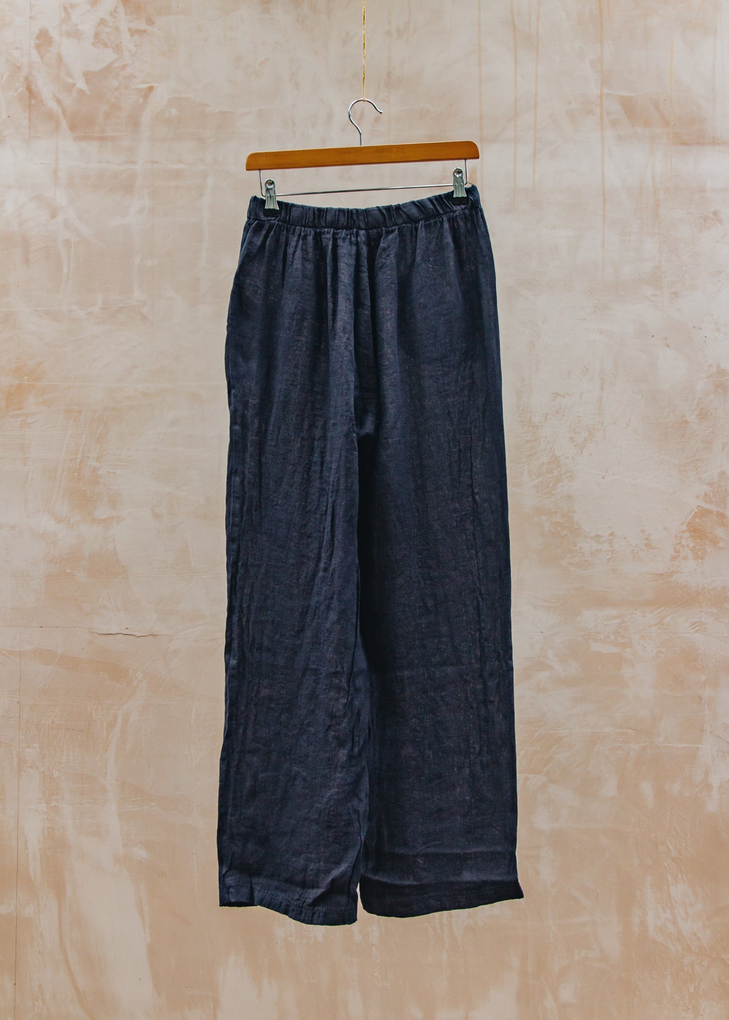 Burford Garden Co. Long Trousers in Dark Navy Linen