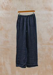Burford Garden Co. Long Trousers in Dark Navy Linen
