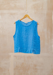 Burford Garden Co. Lucie Sleeveless Cami Top in Blue
