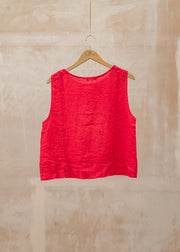 Burford Garden Co. Lucie Sleeveless Cami Top in Fragola Red