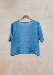 Burford Garden Co. Lucie Short Sleeve Cami Top in Blue