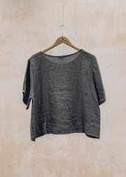 Burford Garden Co. Lucie Short Sleeve Cami Top in Dark Mud