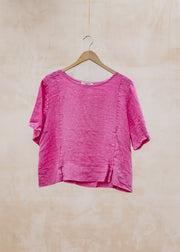 Lucie Short Sleeve Cami Top in Pink