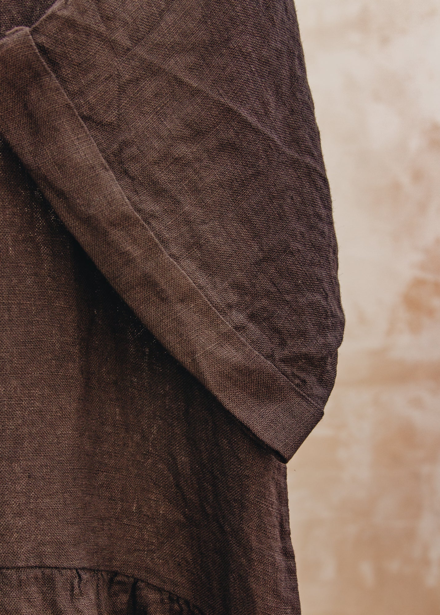 Burford Garden Co. Midi V-Neck Dress in Chocolate Brown
