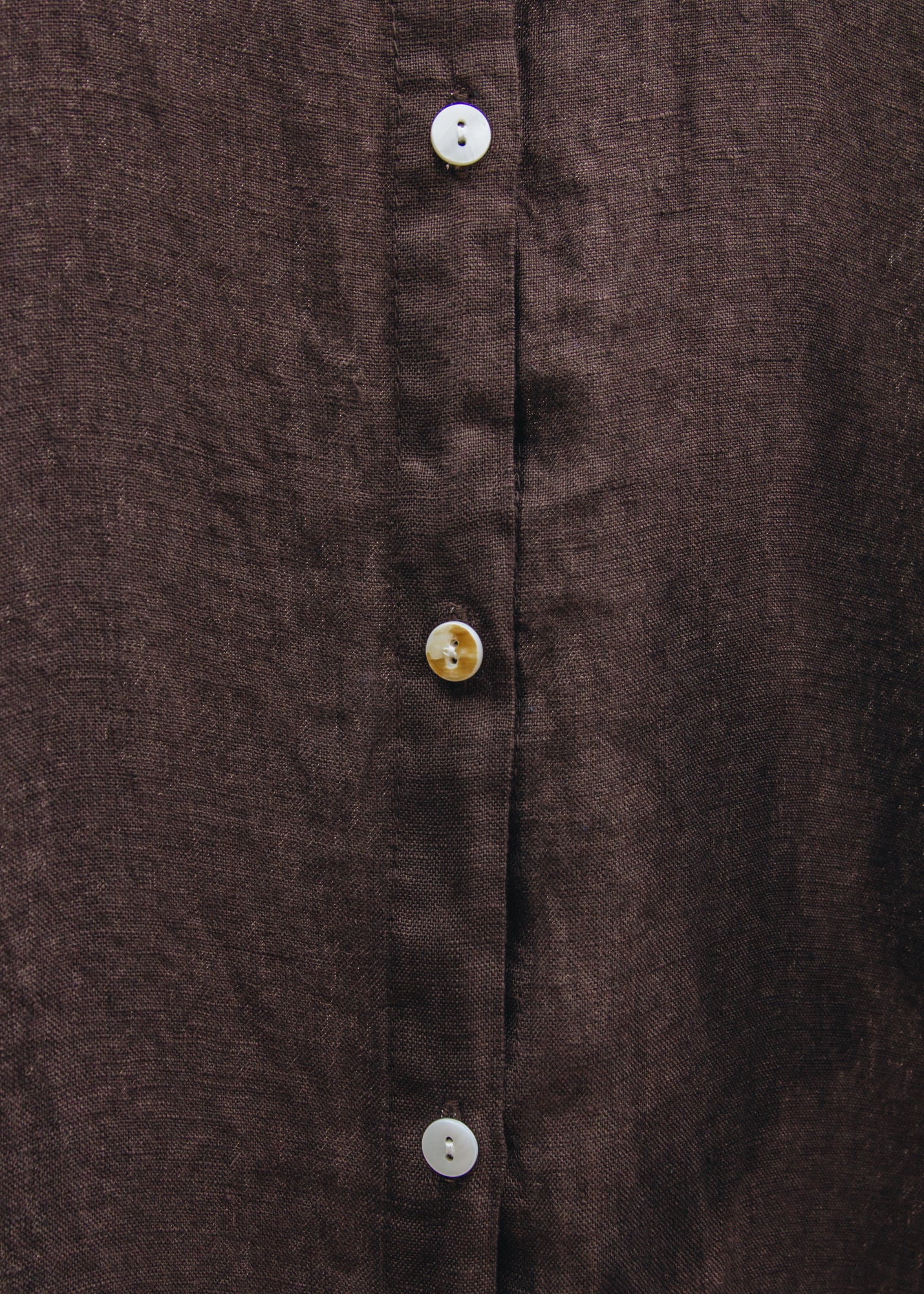 Burford Garden Co. Oversized Long Shirt Dress in Chocolate Brown
