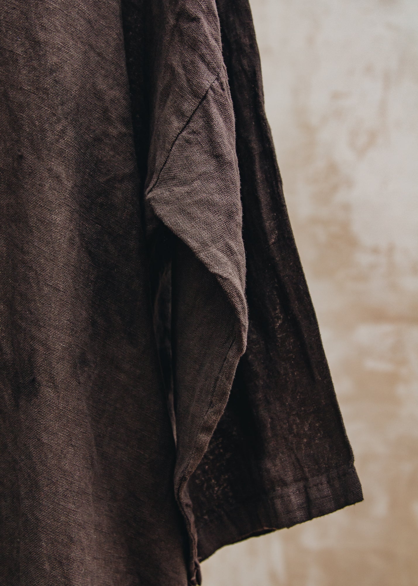 Burford Garden Co. Oversized Long Shirt Dress in Chocolate Brown