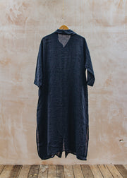 Burford Garden Co. Oversized Long Shirt Dress in Dark Navy