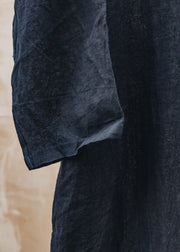 Burford Garden Co. Oversized Long Shirt Dress in Dark Navy