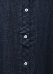Burford Garden Co. Oversized Long Shirt Dress in Dark Navy