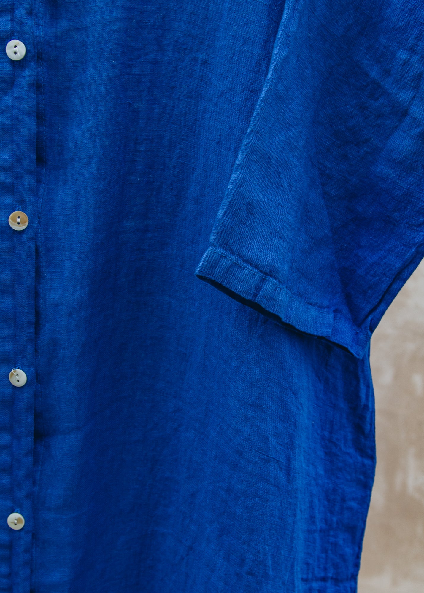 Burford Garden Co. Oversized Long Shirt Dress in Royal Blue
