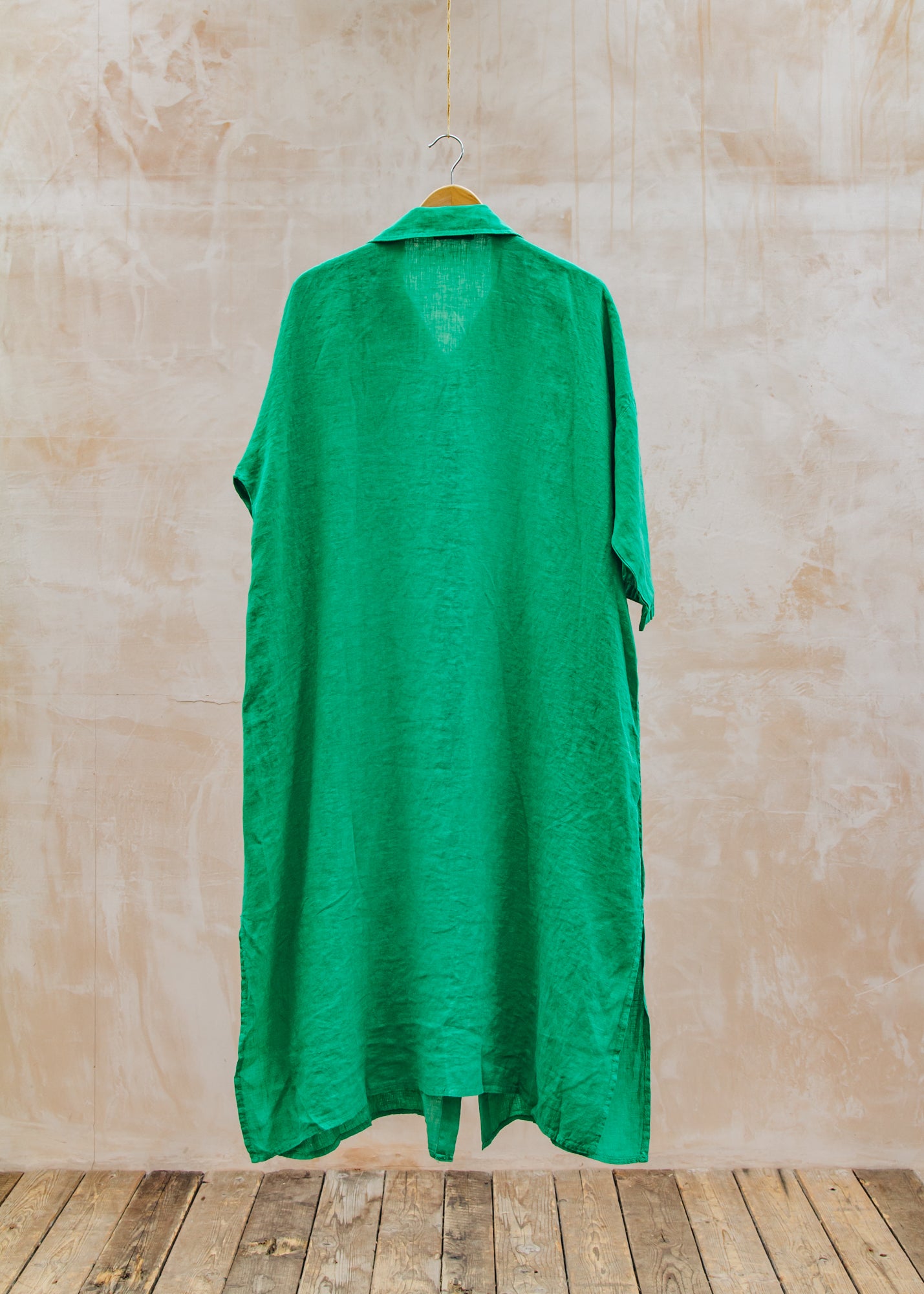 Burford Garden Co. Oversized Long Shirt Dress in Verde