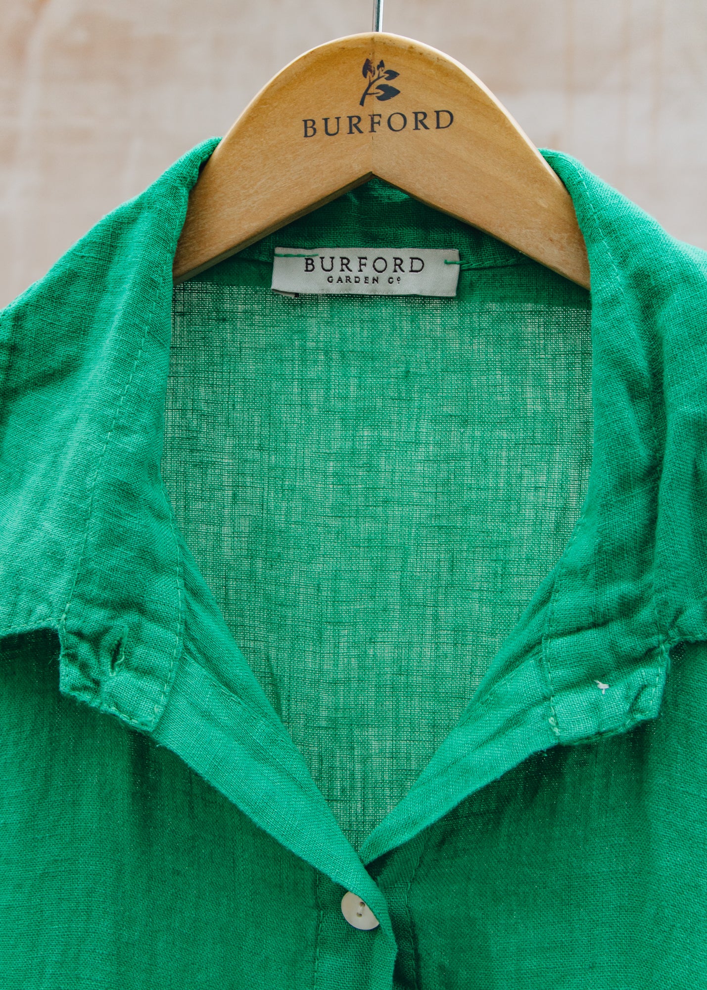 Burford Garden Co. Oversized Long Shirt Dress in Verde