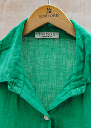 Burford Garden Co. Oversized Long Shirt Dress in Verde