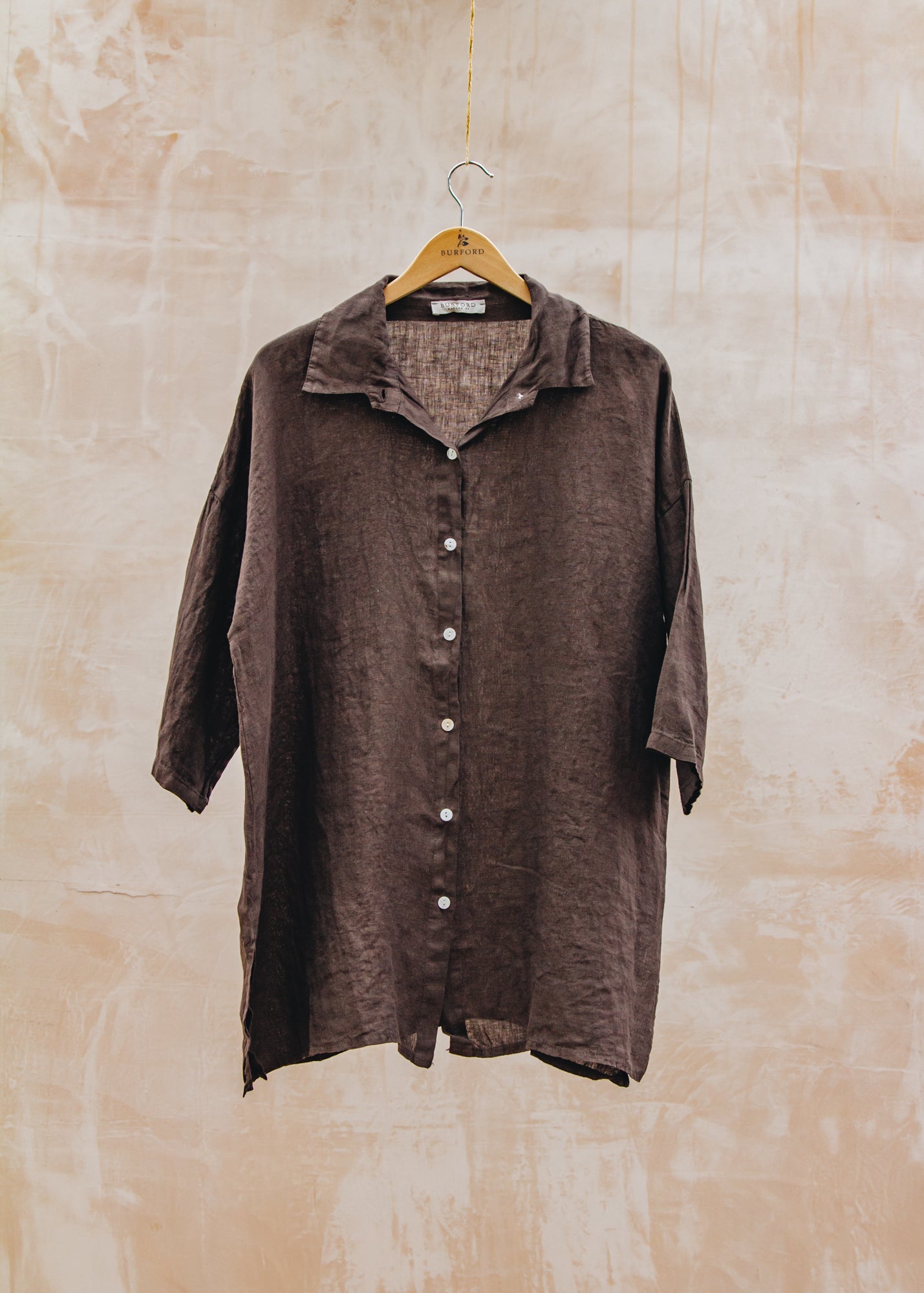 Burford Garden Co. Oversized Shirt in Chocolate Brown