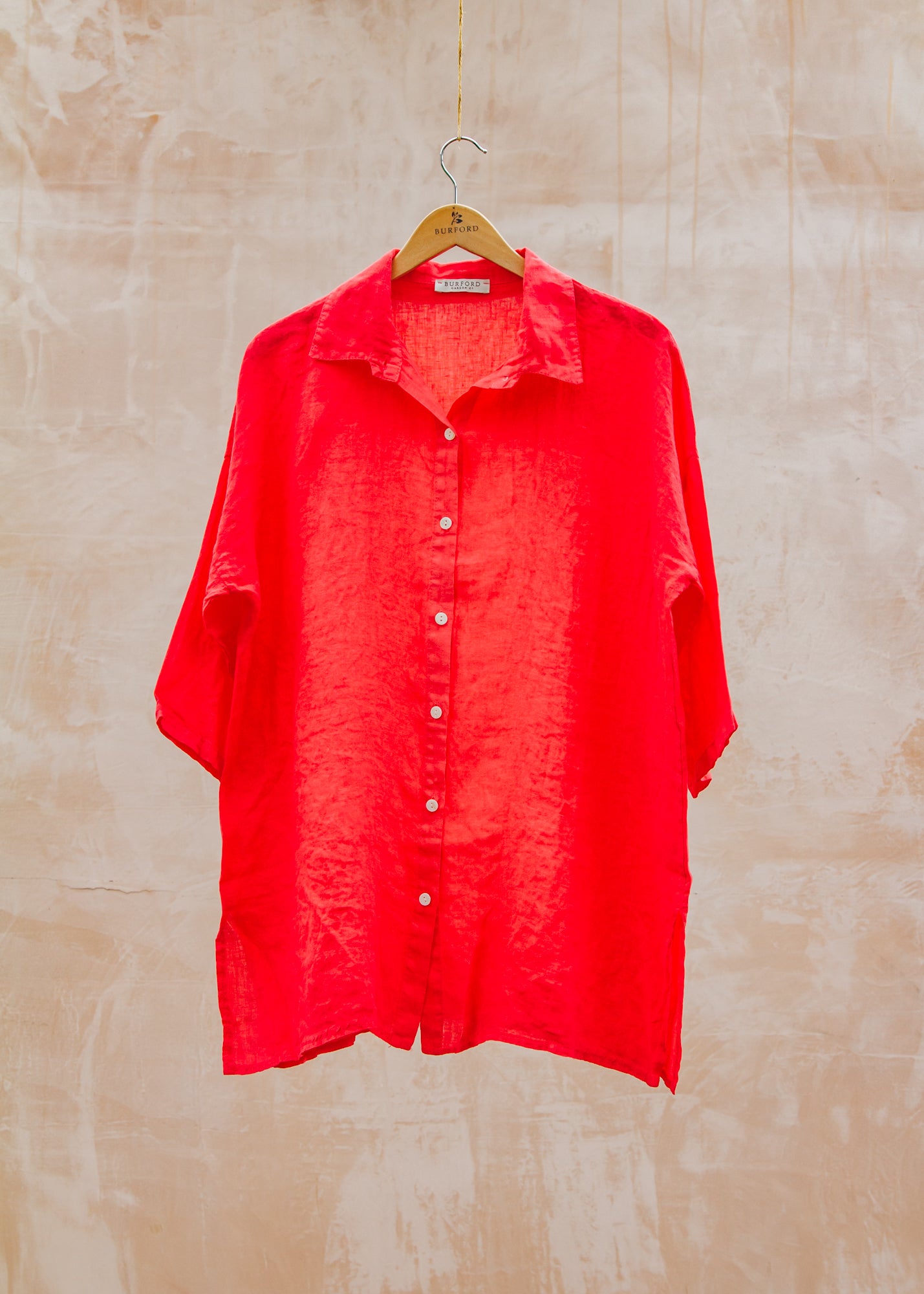 Burford Garden Co. Oversized Shirt in Fragola Red