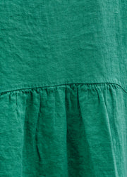 Burford Garden Co. Round Neck Dress with Pockets in Verde