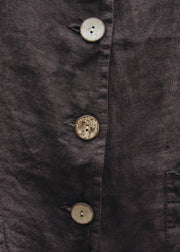 Burford Garden Co. Short Front Pocket Jacket in Chocolate Brown