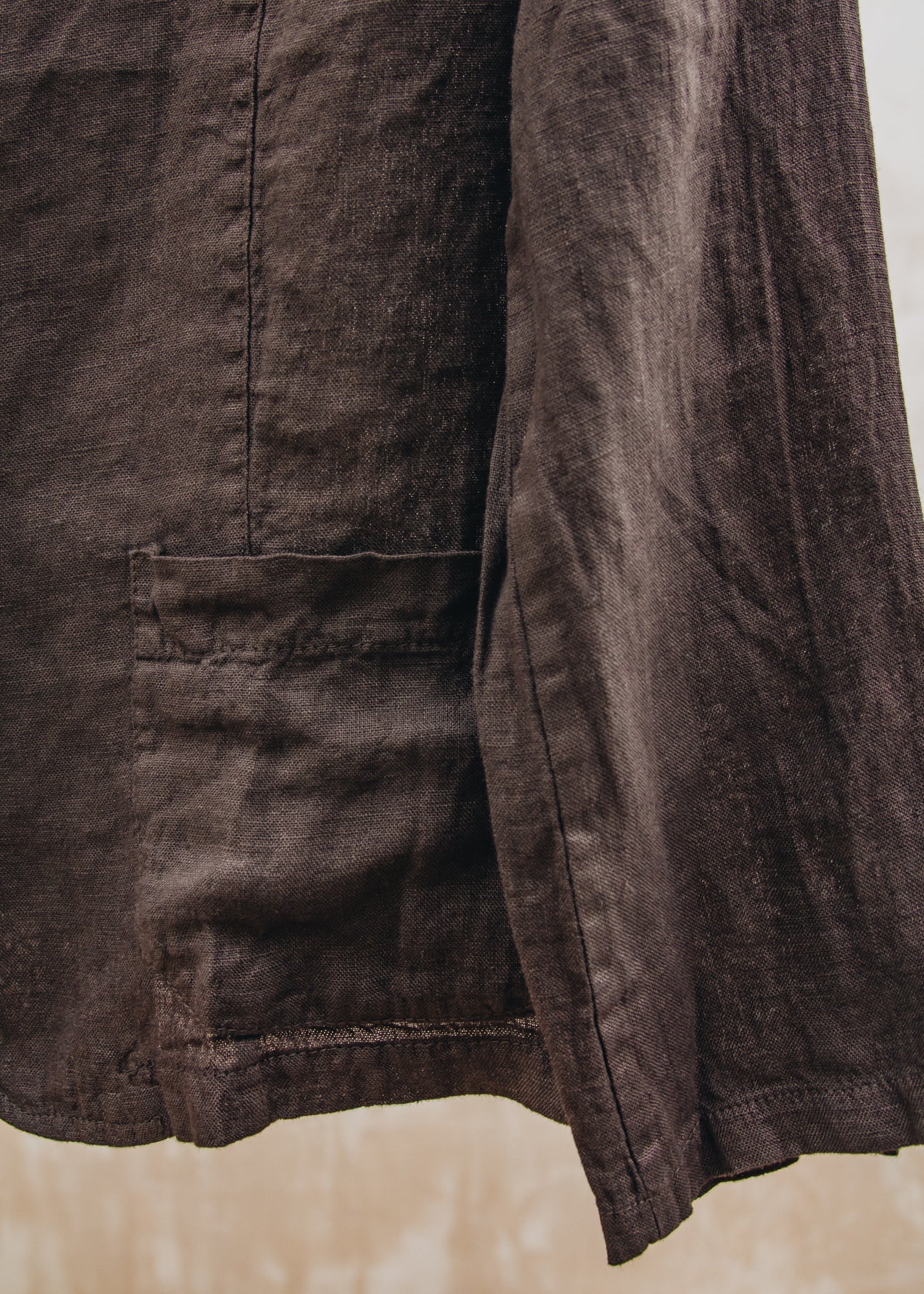 Burford Garden Co. Short Front Pocket Jacket in Chocolate Brown