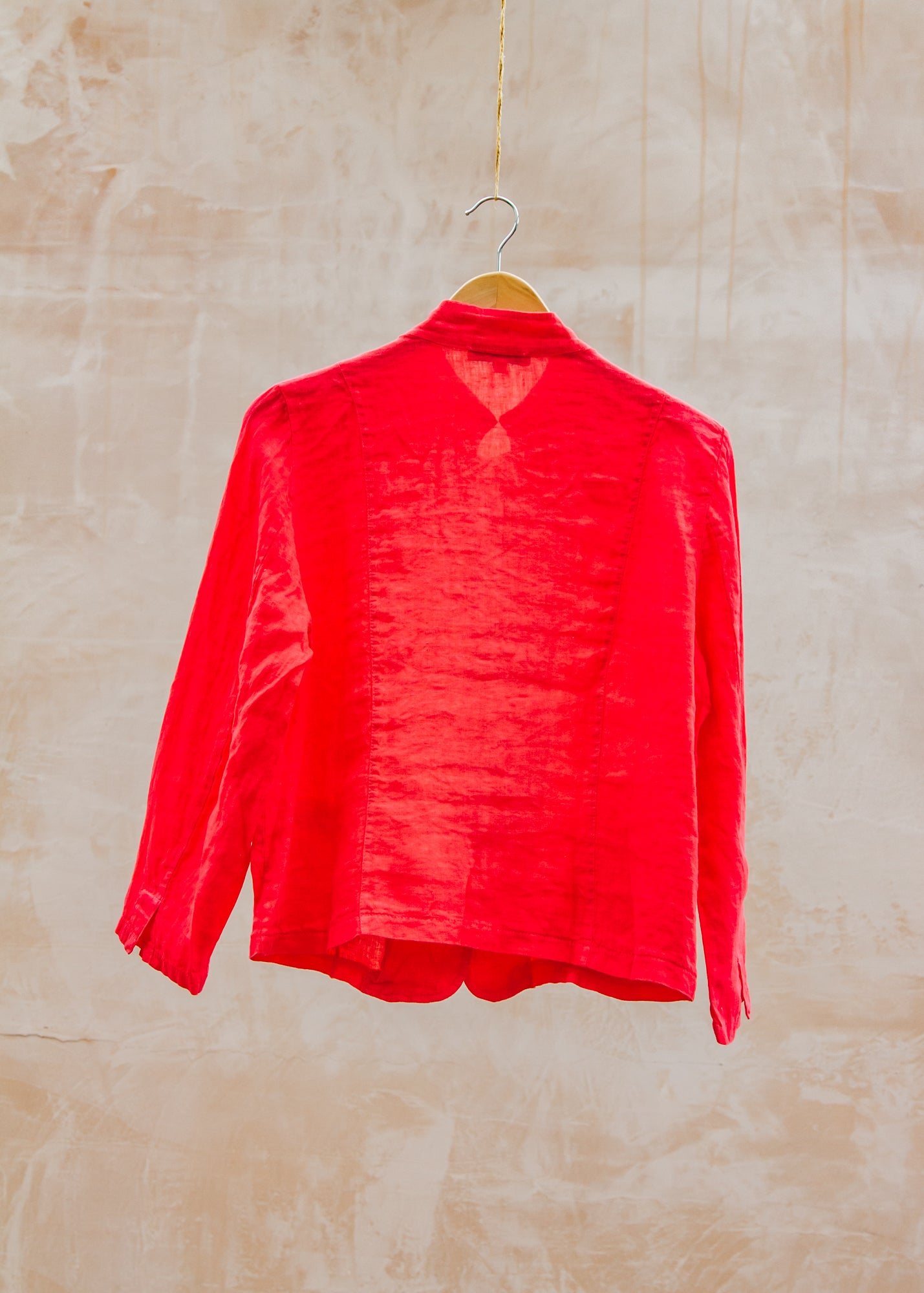 Burford Garden Co. Short Front Pocket Jacket in Fragola Red