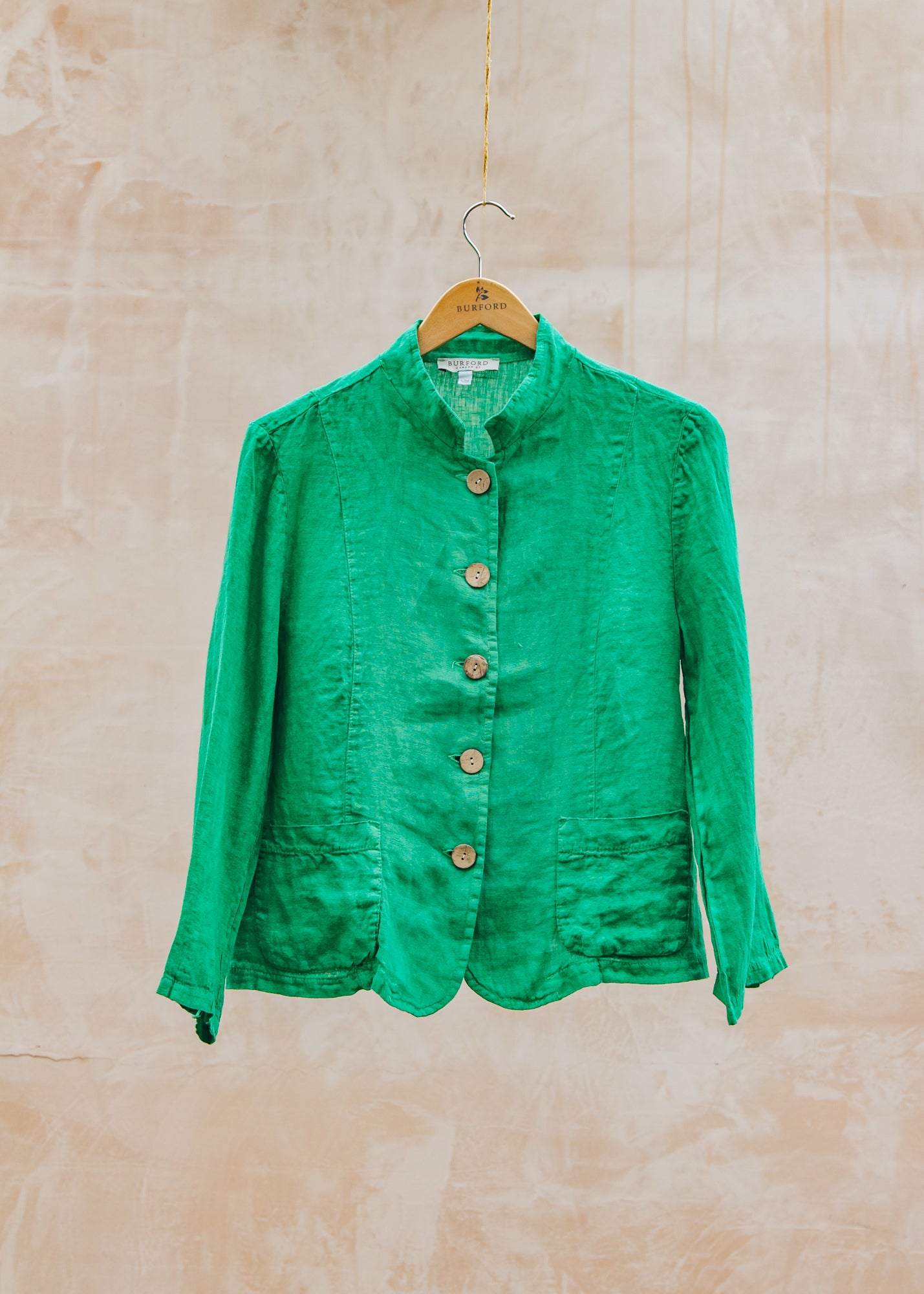 Short Front Pocket Jacket in Verde