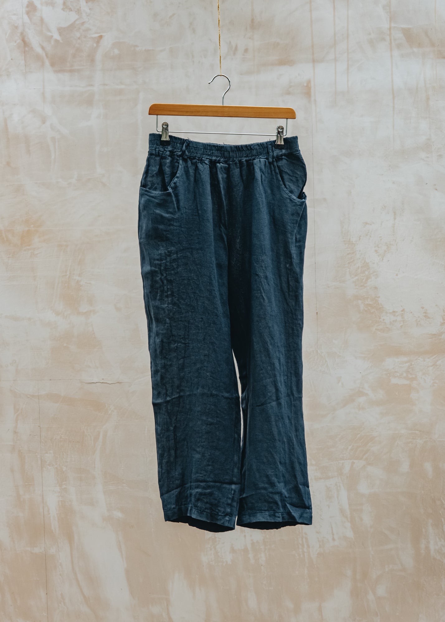 Tapered Trousers in Dark Navy