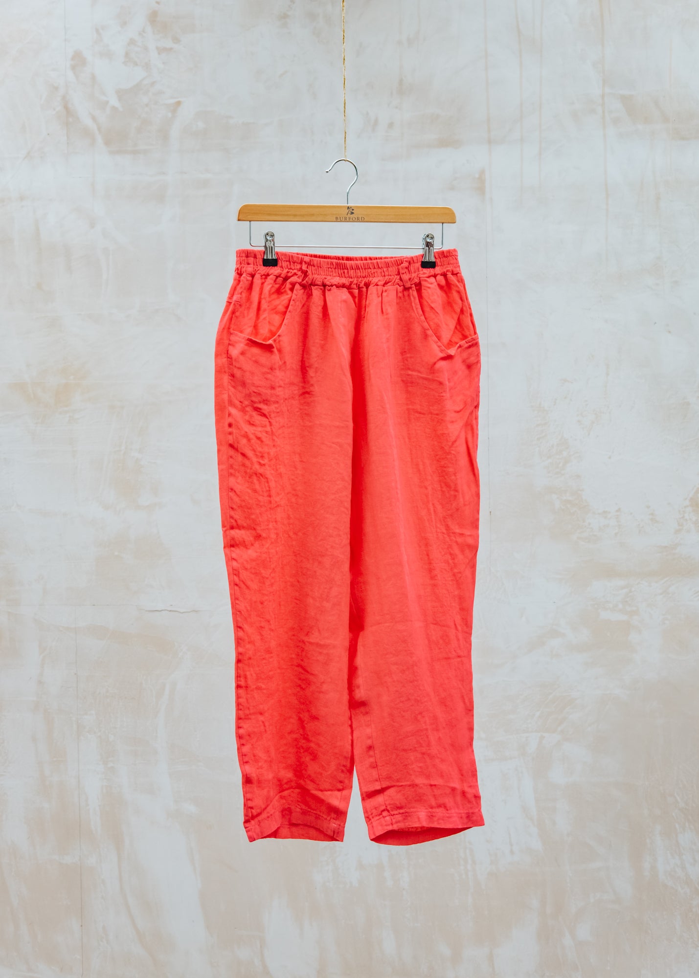Tapered Trousers in Fragola Red