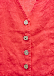 Burford Garden Co. Waistcoat in Fragola Red