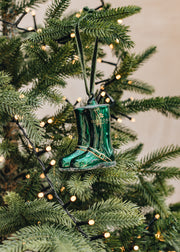 Glass Wellington Boot Decoration
