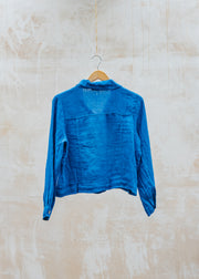 Burford Garden Co. Western Linen Jacket in Royal Blue