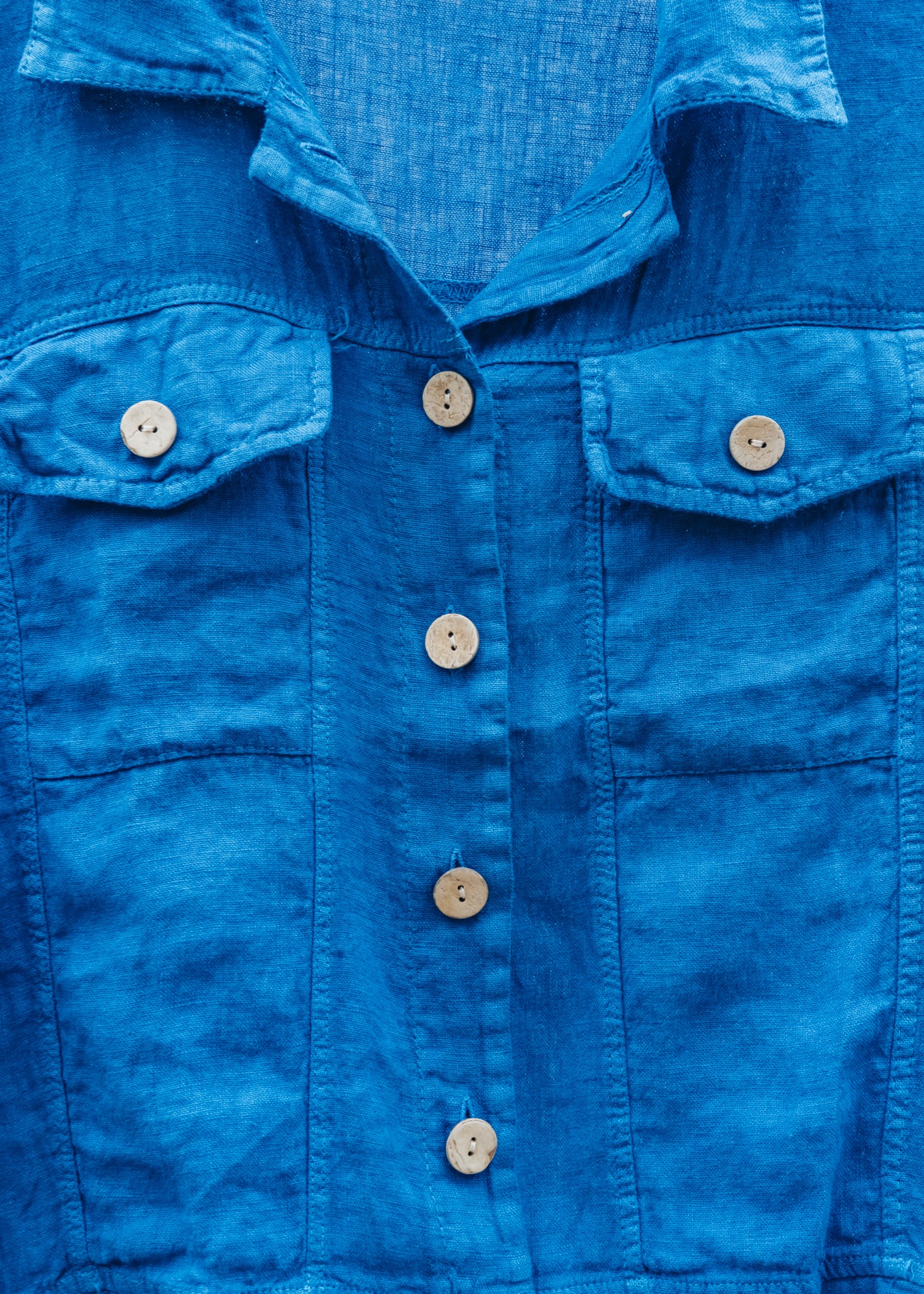 Burford Garden Co. Western Linen Jacket in Royal Blue