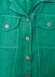 Burford Garden Co. Western Linen Jacket in Verde