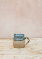 Burford Garden Co. Stoneware Round Mug with Blue Glaze