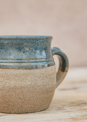 Burford Garden Co. Stoneware Round Mug with Blue Glaze