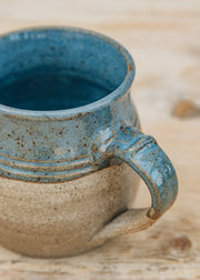 Burford Garden Co. Stoneware Round Mug with Blue Glaze