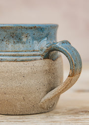 Burford Garden Co. Stoneware Round Mug with Blue Glaze