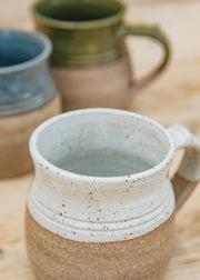 Burford Garden Co. Stoneware Round Mug with White Glaze