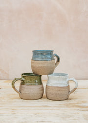 Burford Garden Co. Stoneware Round Mug with Blue Glaze