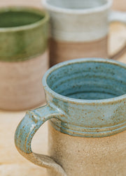 Burford Garden Co. Stoneware Straight Mug with Blue Glaze