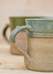 Burford Garden Co. Stoneware Straight Mug with Blue Glaze