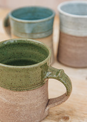 Burford Garden Co. Stoneware Straight Mug with Green Glaze