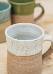 Burford Garden Co. Stoneware Straight Mug with White Glaze