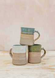 Burford Garden Co. Stoneware Straight Mug with Blue Glaze