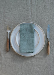 Green Milieu Linen Napkins, pack of two