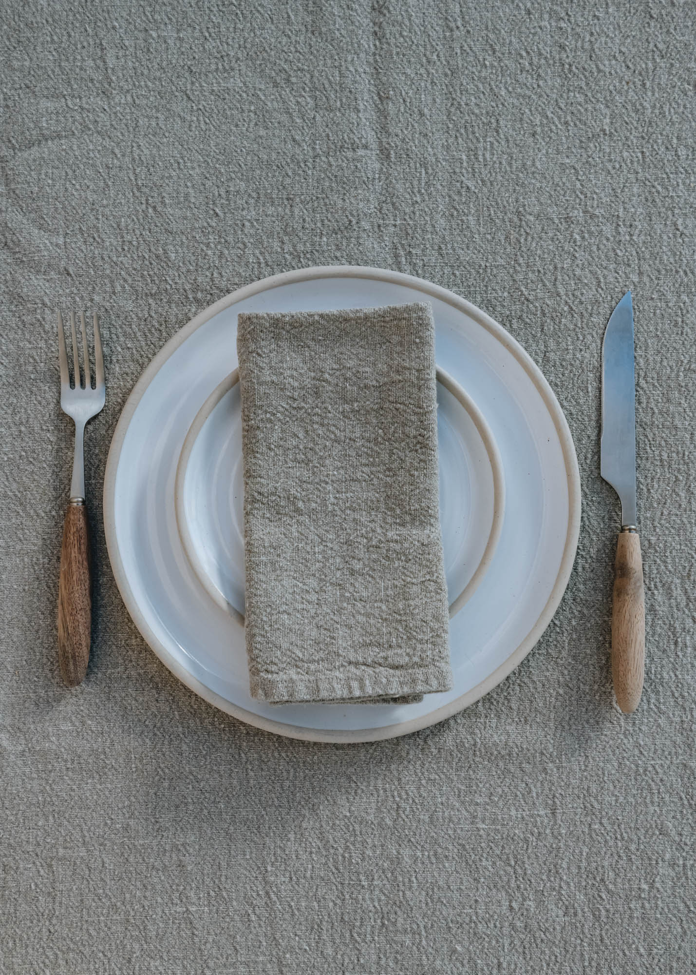 Natural Linen Napkins, pack of two