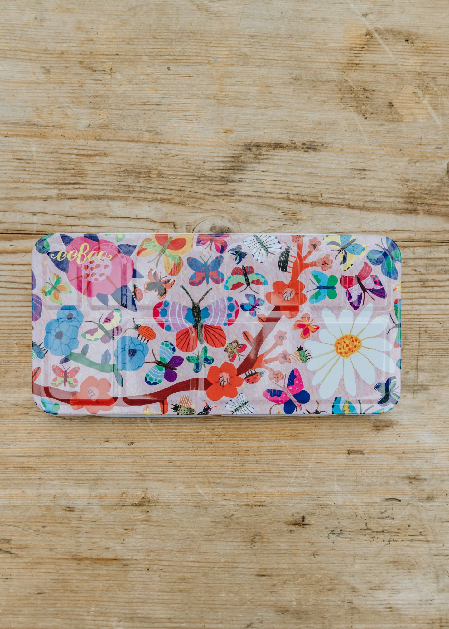 Eboo Butterflies and Flowers Watercolours in Tin Box