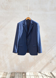 Caruso Smart Blue Wool Blazer - XXL