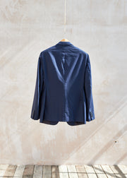 Caruso Smart Blue Wool Blazer - XXL