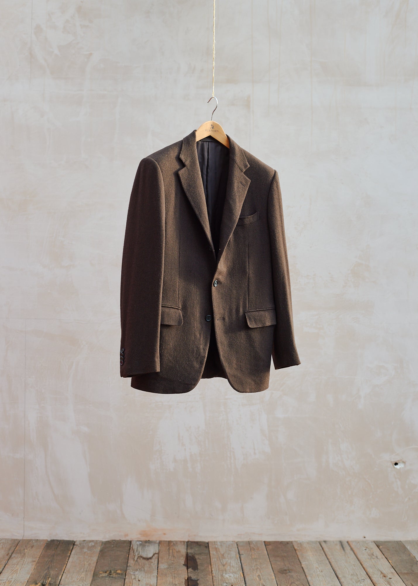Caruso Brown Wool/Cashmere 3-Button Blazer - M