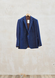 Caruso Unstructured Wool/Cashmere Check Blazer - XXL