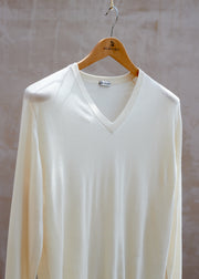 Caruso Cashmere/Silk V-Neck - Medium